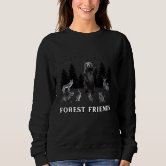 Sweatshirt Funny Forest Friends Retro Camping Randonnée Vinta
