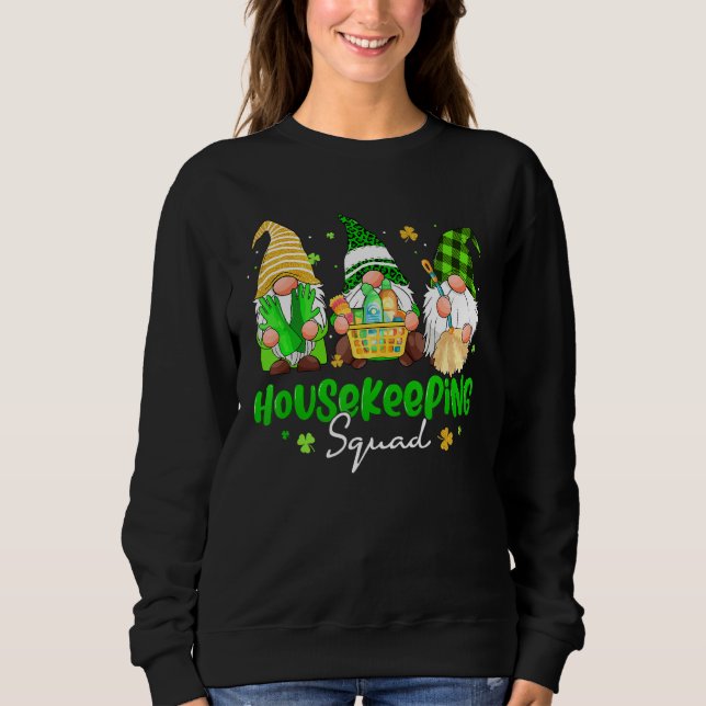 Sweatshirt Funny Gnome Housekeeper Squad St Part (Devant)