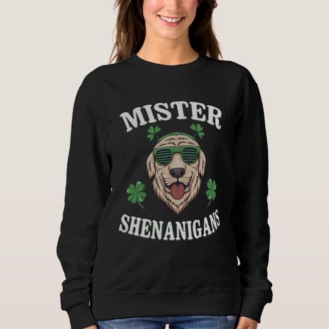 Sweatshirt Funny Golden Retriever Saint Patricks Day Mister S (Devant)