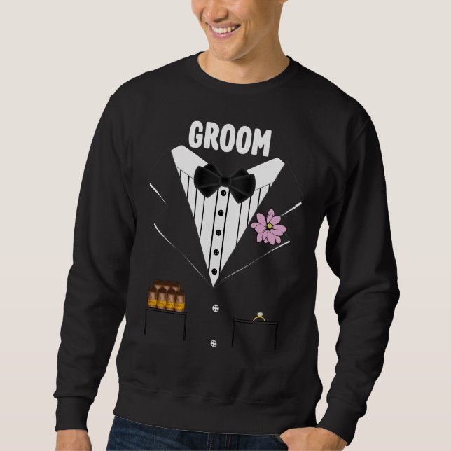 Sweatshirt Funny Groom Tuxedo (Devant)