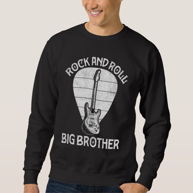 Sweatshirt Funny Guitariste Big Bro Guitare Music Player Brot (Devant)