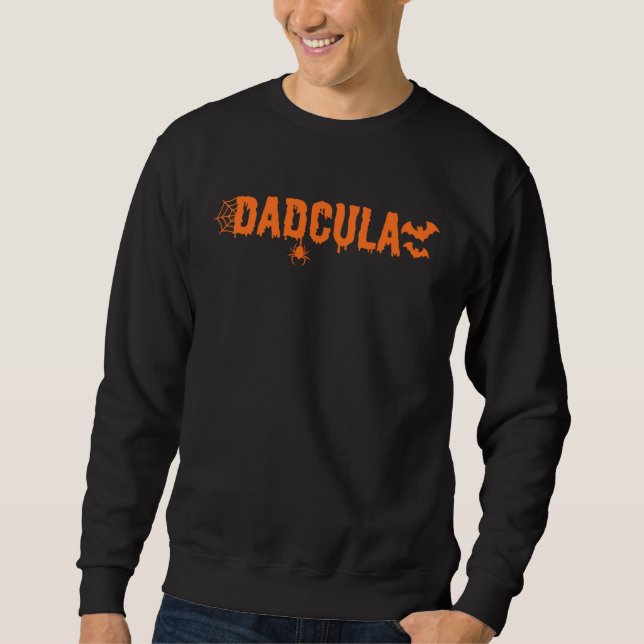 Sweatshirt Funny Halloween Dadcula (Devant)