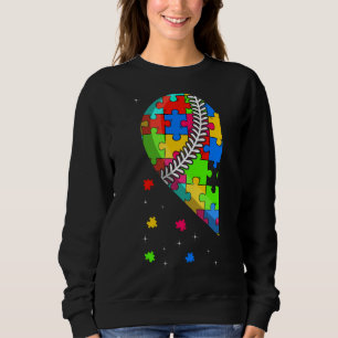 Sweatshirt Funny Heart Baseball Sensibilisation sur l'autisme