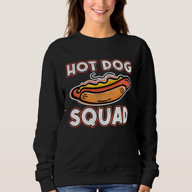 Sweatshirt Funny Hotdog Squad Hotdog Friends Hotdog Sandwich (Devant)
