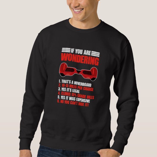 Sweatshirt Funny Hoverboarding Scooter électrique Hoverboard (Devant)