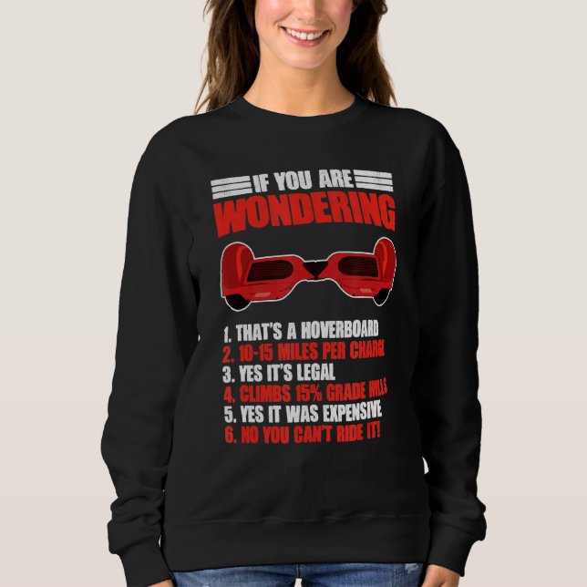 Sweatshirt Funny Hoverboarding Scooter électrique Hoverboard (Devant)