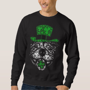 Sweatshirt Funny Irish Pitbull Shamrock Green Casquette St Pa