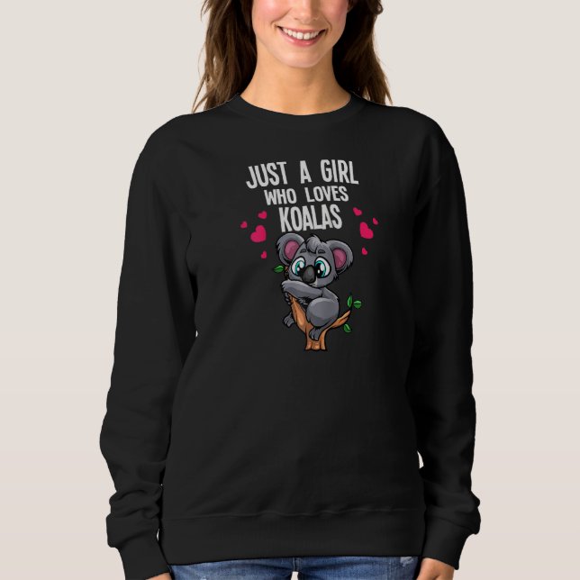 Sweatshirt Funny Koala Ours Pour Filles Femmes Animal Austral (Devant)