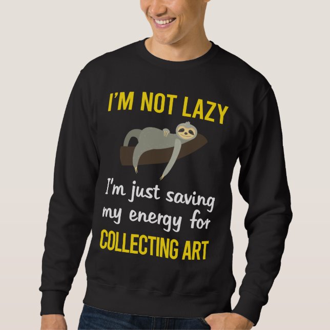 Sweatshirt Funny Lazy Sloth Art Collecte (Devant)