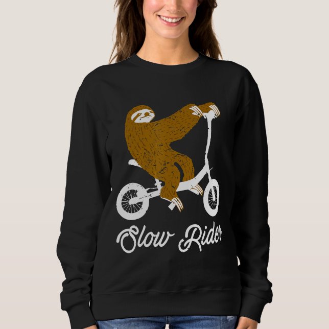 Sweatshirt Funny Lent Rider Animal Sloth Vélo (Devant)