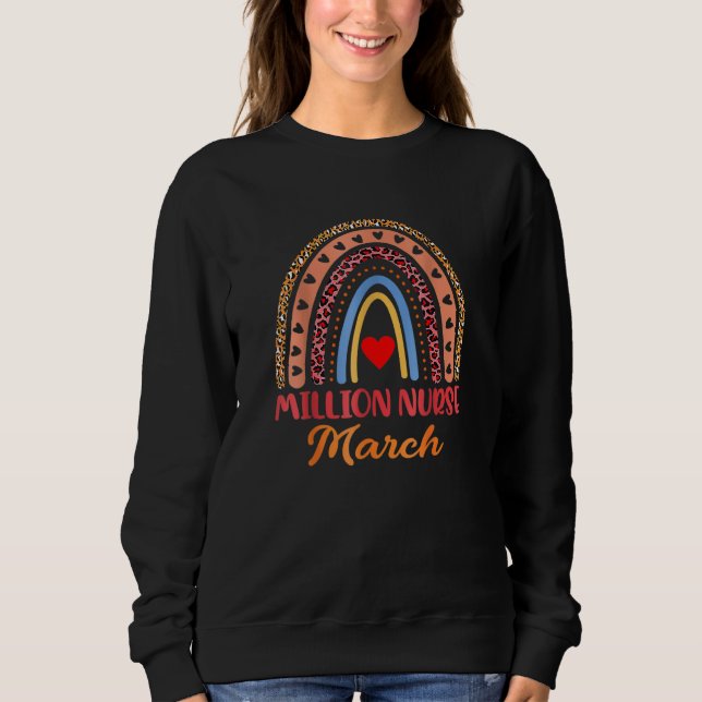 Sweatshirt Funny Leopard Arc-en-ciel Million Nurse Mars 2022  (Devant)