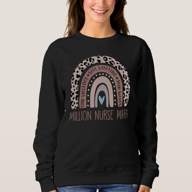 Sweatshirt Funny Leopard Arc-en-ciel Million Nurse Mars 2022  (Devant)