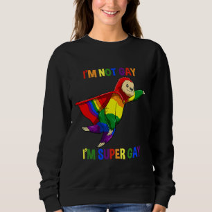 Sweatshirt Funny Lgbtq Super Gay Sloth