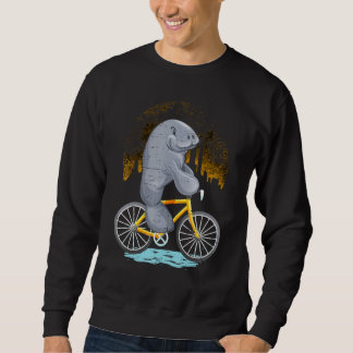 Sweatshirt Funny Manatee équitation Vélo Flottant Pomme de te