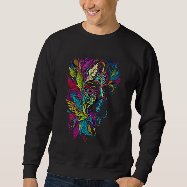 Sweatshirt Funny Mardi Gras Carnival parade with beads party  (Devant)