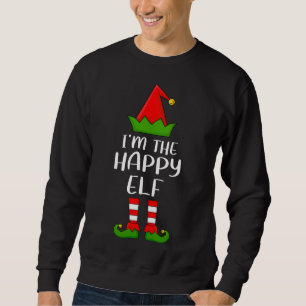 Sweatshirt Funny Matching Family Je suis The Happy Elf Christ
