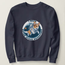 Funny mignon corgi Chien aventure spatiale