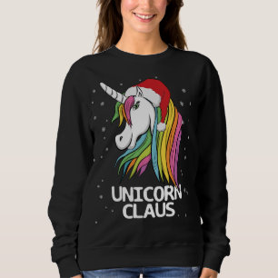 Sweatshirt Funny mignon Noël Unicorne Claus Père Noël