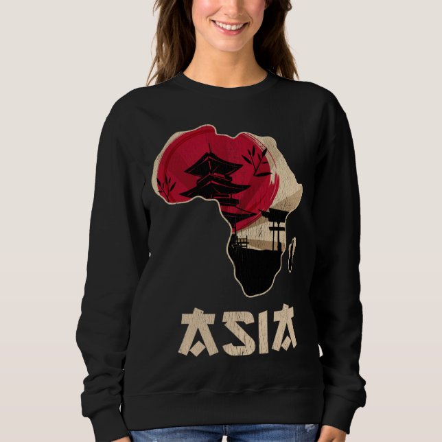Sweatshirt Funny Mixed Up Africa Asia (Devant)