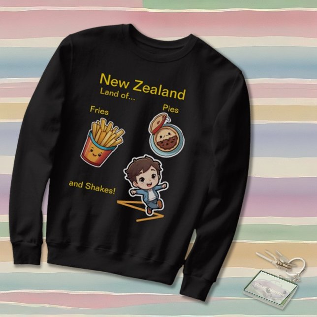 Sweatshirt Funny NZ Land of Pies Fries & Shakes (Créateur téléchargé)