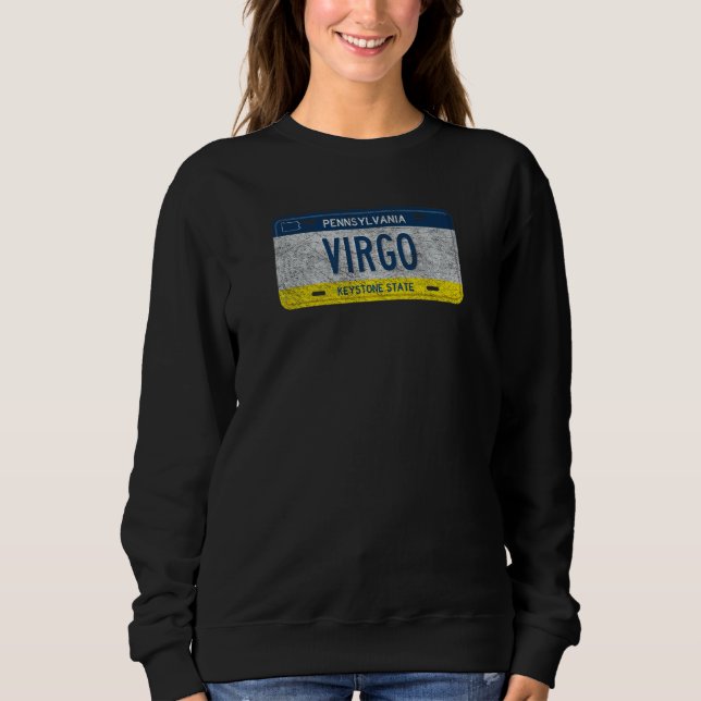 Sweatshirt Funny Pa State Vanity Plaque de licence Virgo (Devant)