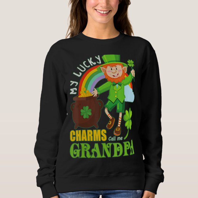 Sweatshirt Funny Paddy Day St patrick Lucky Charms Call Me G (Devant)