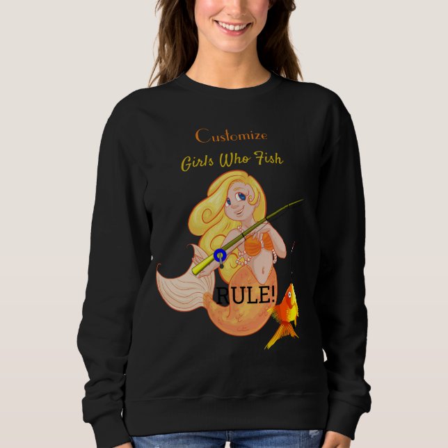Sweatshirt Funny Pêche Fille Sirène Thunder_Cove (Devant)