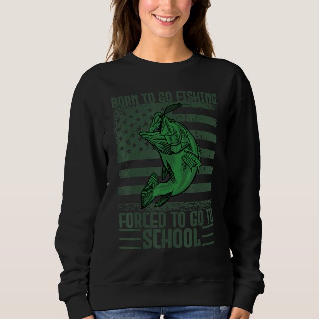 Sweatshirt Funny Pêche Vêtements Pêcheur Basse Poissons Garço (Devant)