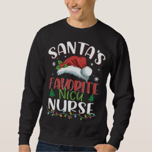 Sweatshirt Funny Père Noël Favori Nicu Nurse Noël Père Noël