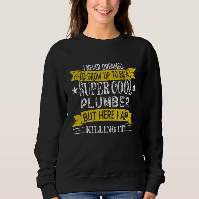 Sweatshirt Funny Plumber Shirts Job Title Professions_1 (Devant)