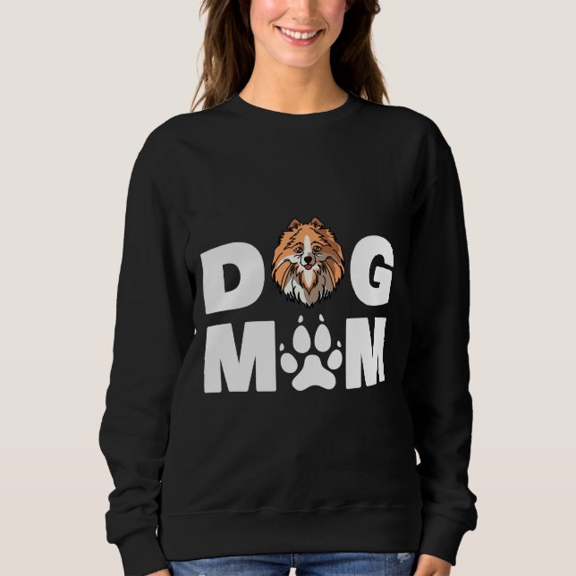 Sweatshirt Funny Pomeranian Chien Maman Amour R (Devant)