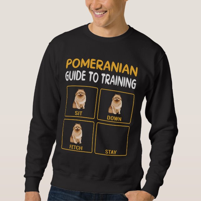 Sweatshirt Funny Poméranien Guide D'Entraînement Obedience Ch (Devant)