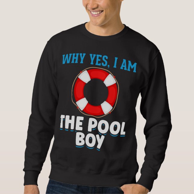 Sweatshirt Funny Pool Humour de nageur garçon (Devant)