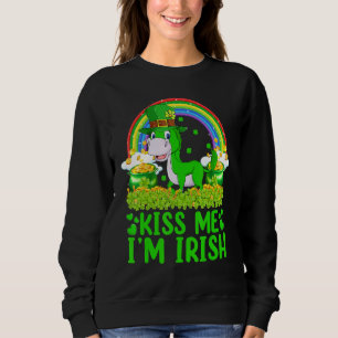 Sweatshirt Funny Rainbow Kiss Me Je suis Irish Mule St Patric