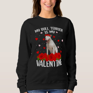 Sweatshirt Funny Red Rose Flower Heart Bull Terrier Chien Val