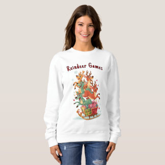 Sweatshirt Funny Reindeer Games Christmas Hoodie