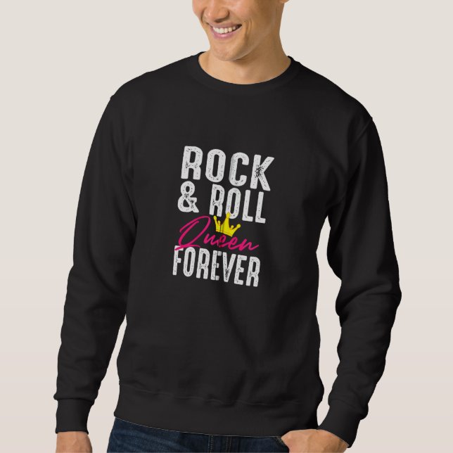 Sweatshirt Funny Rock N Roll Queen Concert Pour Femmes Dames (Devant)