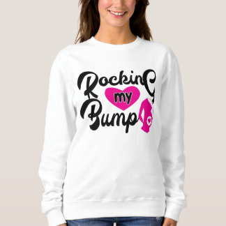 Sweatshirt Funny Rocking Baby bump mot art