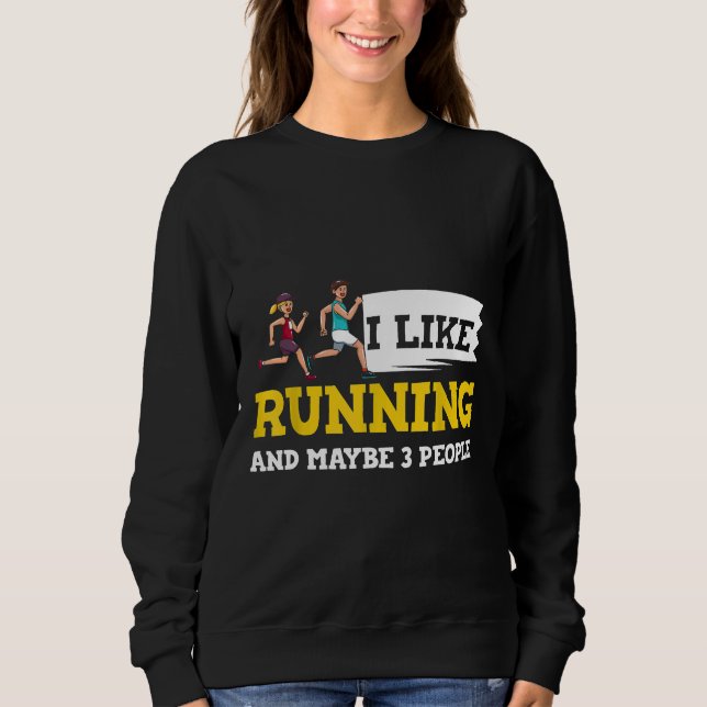 Sweatshirt Funny Running Cadeau demi-marathon Ultra Runner Ru (Devant)