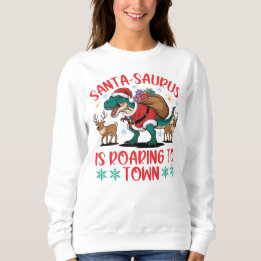 Sweatshirt Funny Santa-saurus T-Rex Dinosaur Christmas