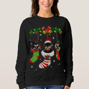 Sweatshirt Funny Schnauzer Christmas Tree Socks Dog Lover Xma