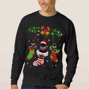 Sweatshirt Funny Schnauzer Christmas Tree Socks Dog Lover Xma