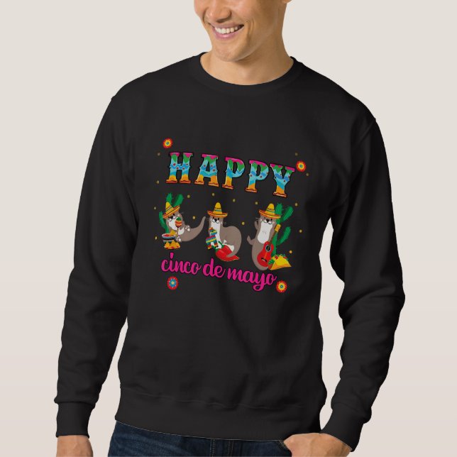 Sweatshirt Funny Seal Cinco de Mayo Shirt Let's Fiesta Mexica (Devant)