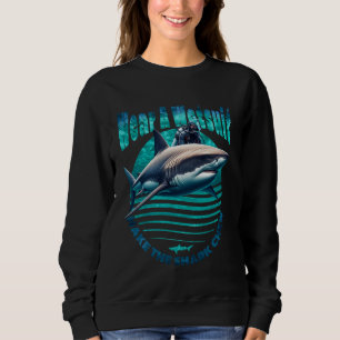 Sweatshirt Funny Shark Plongeur Océan sous-marin requin Scu