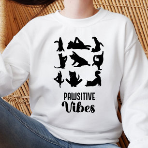 Sweatshirt Funny Six Cats Yoga Positions