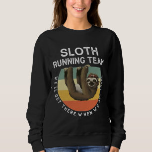 Sweatshirt Funny Sloth Running Team Vintage