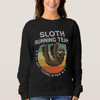 Sweatshirt Funny Sloth Running Team Vintage