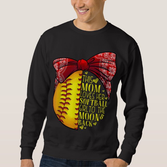 Sweatshirt Funny Softball Cadeau Maman Femmes Pitcher Catcher (Devant)