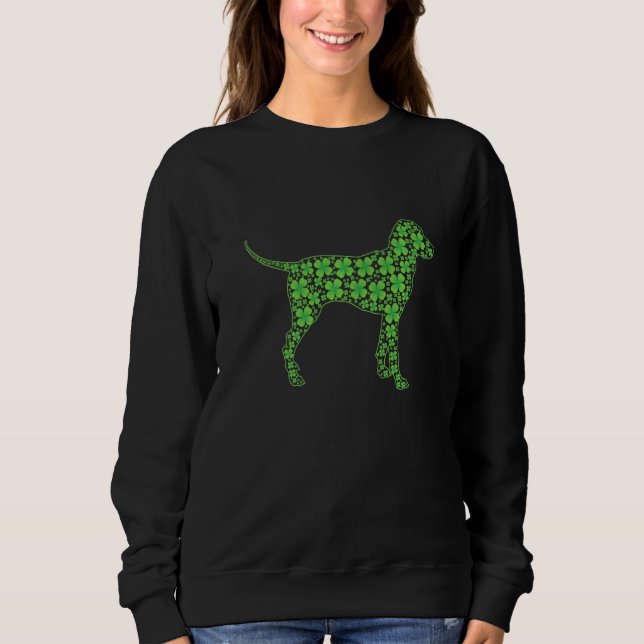 Sweatshirt Funny St Patrick S Day Dalmatien Chien Shamrock Ir (Devant)