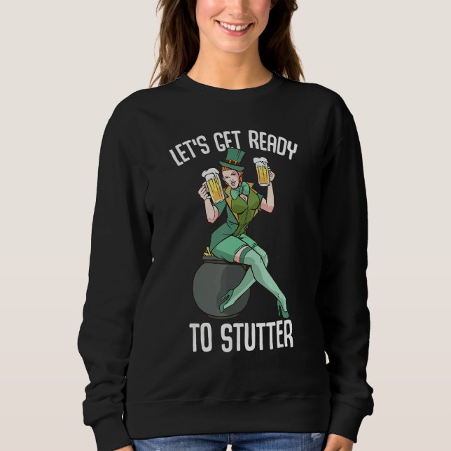 Sweatshirt Funny St Patrick's Day Accessoires Lire (Devant)